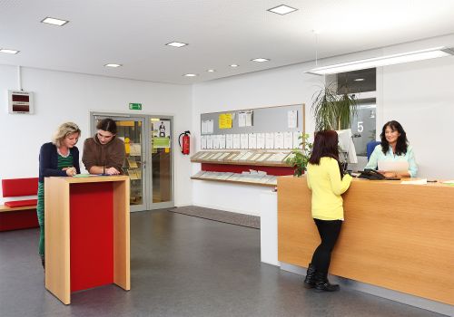 Blick in das Servicezentrum